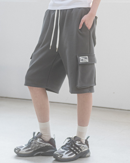 [HAVISM] LACE LABEL BERMUDA SWEATPANTS スウェットパンツ MASONPRINCE】Lining fleece sweatpants XXK4102（スウェット