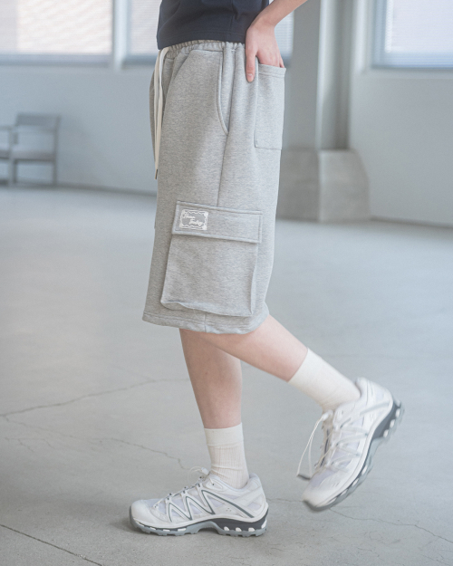 해비즘(HAVISM) LACE LABEL BERMUDA SWEATPANTS(GREY) - 사이즈
