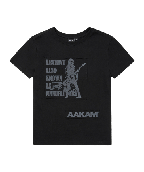 Tシャツ・カットソー AAKAM Washed Patch Half Top 5SH086 Tシャツ・カットソー AAKAM Washed Patch Half Top 5SH086 아캄
