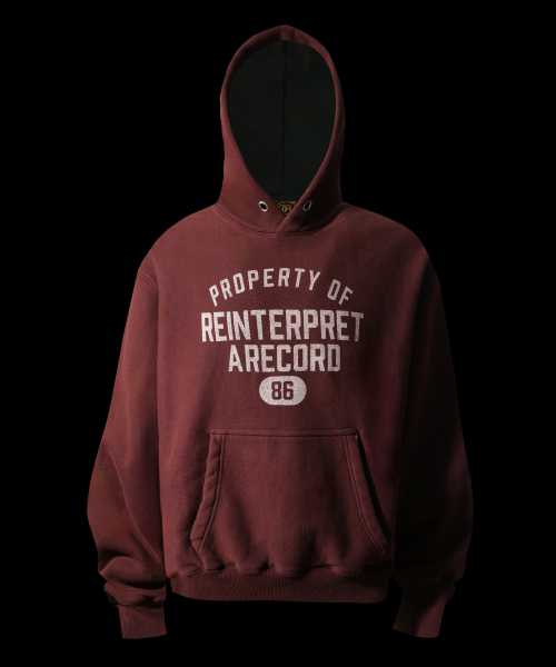 Худи Ral Vintage Authentic Reverse Weave Wine