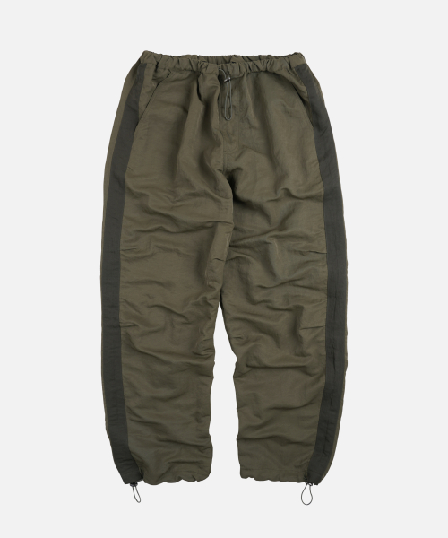 STRING NYLON TRACK PANTS _ OLIVE