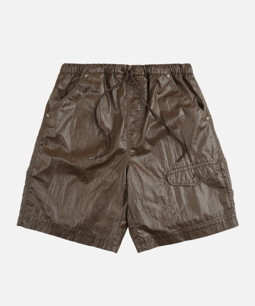 COATED CN SHORTS _ BROWN