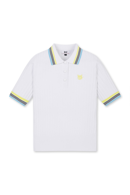 женский расцветка Tipping Polo Sweater_WWWAM25203WHX