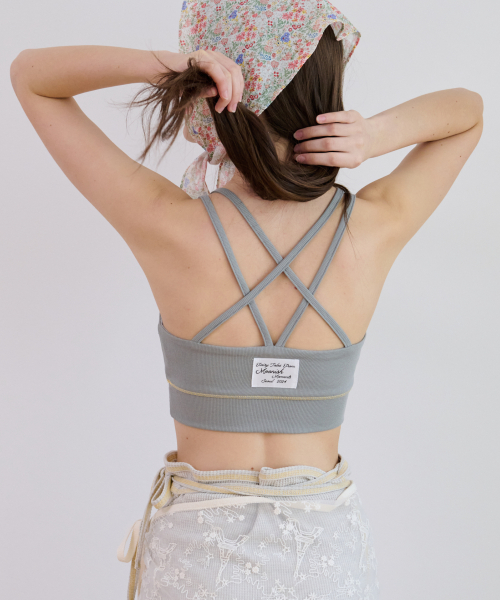 Cross Back Top - Sage Green