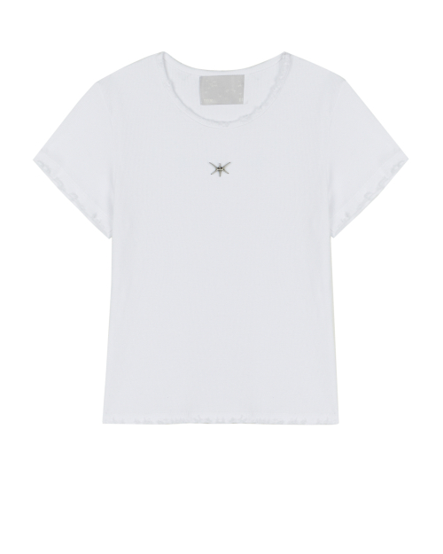 Футболка с рваными деталями White