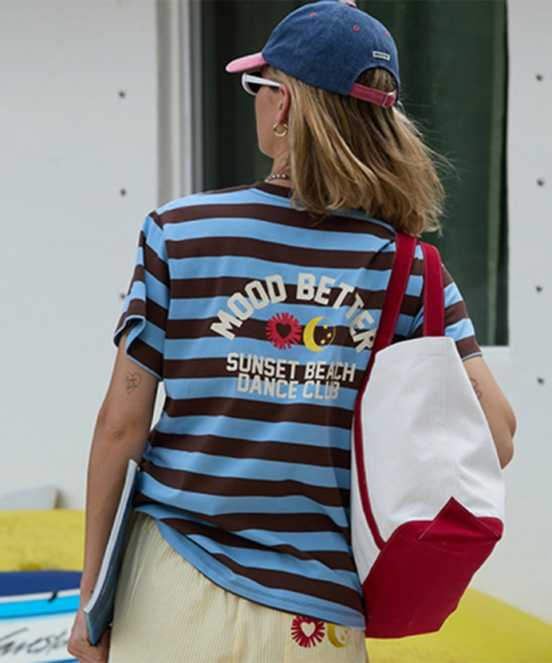 무드베러(MOODBETTER) SUNSET BEACH BASIC FIT T SHIRTS BROWN SKY - 사이즈 & 후기 | 무신사