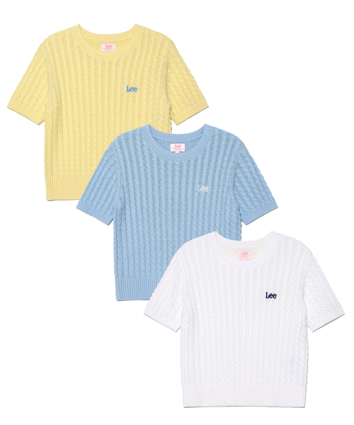 리() 우먼 케이블 크롭 니트 3colors 상품 이미지