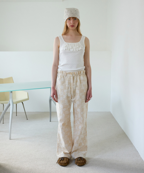 ★FUNFROMFUN★ Peppy Banding Pants 펀프롬펀(FUNFROMFUN) Peppy Banding Pants, Beige - 사이즈