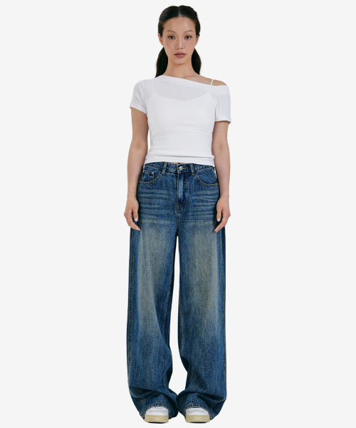 Классические широкие джинсы [CONCH DENIM], Vintage Blue