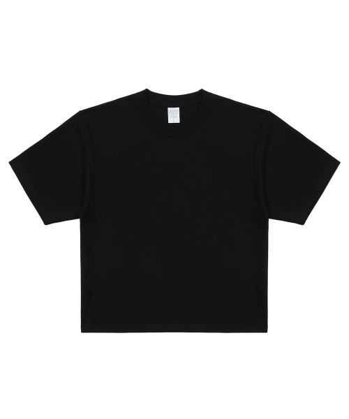 HEAVYWEIGHT MANS CROP T-SHIRT BLACK