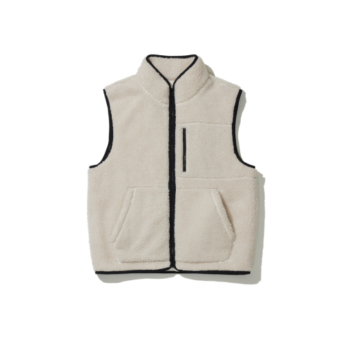 Свободный флисовый стёганый жилет Beige (MHMAI6014)