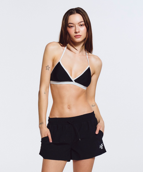 에이치덱스() 컨트라스트 트라이앵글 비키니 세트 (Black) 상품 이미지