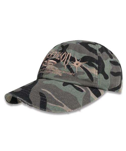 Vintage Washed Denim Ball Cap CAMO