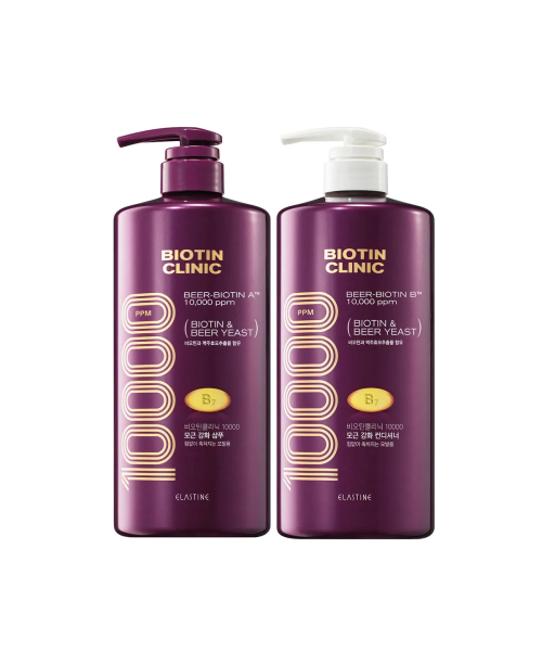 [엘라스틴] [옵션선택] 비오틴클리닉 맥주효모 샴푸/컨디셔너 1000ml x 2개 3694466 