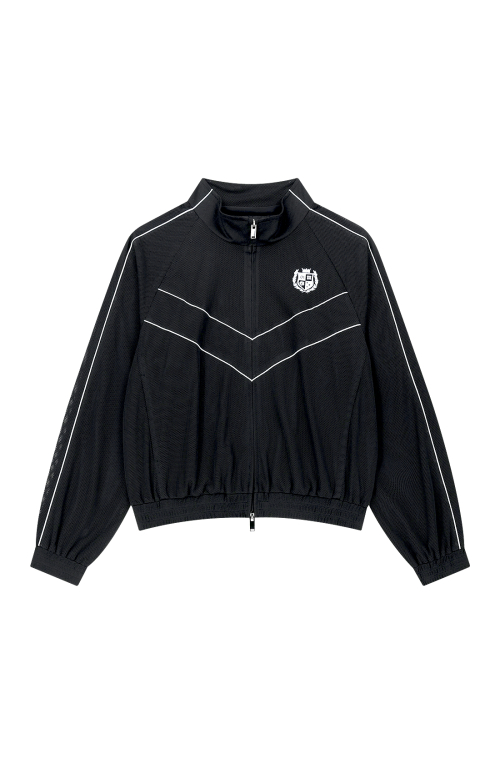 MESH PIPING TRACK JACKET [BLACK]
