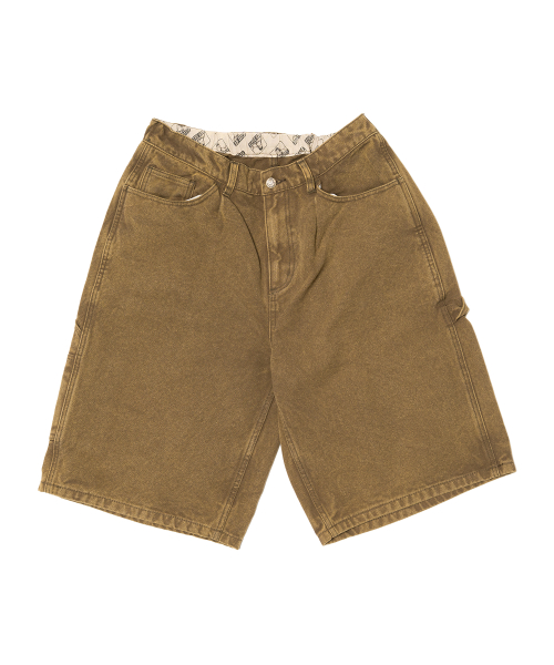 White Label вышитые выцветшие брюки Khaki