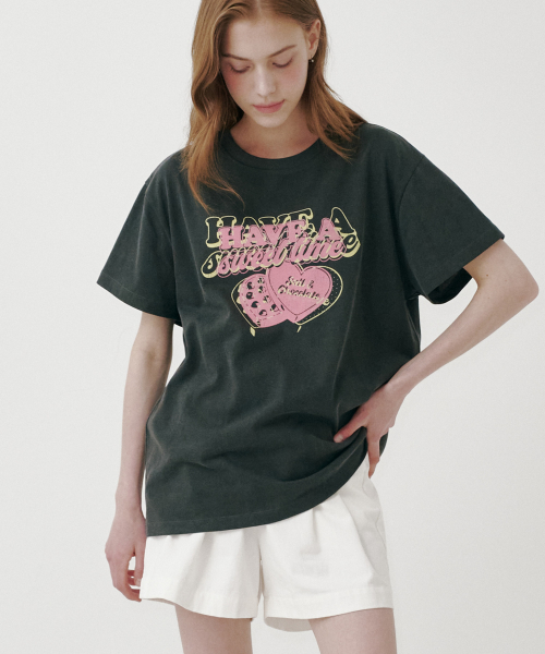 [HAST] 스윗 초콜릿 티셔츠 차콜 4W2521006