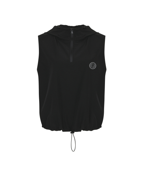 LIGHTWEIGHT HOODED VEST_Black