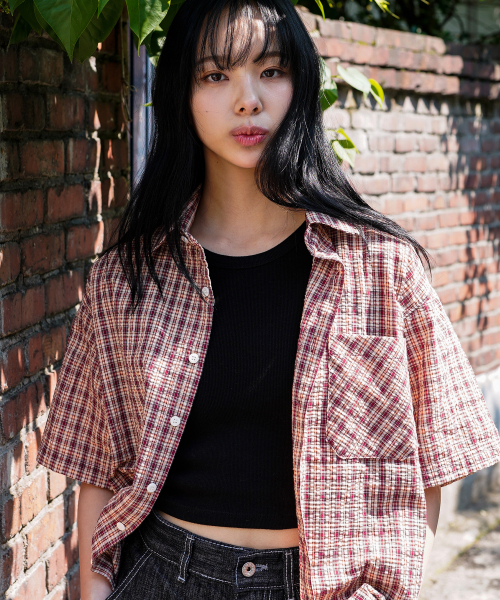Unite Check Short Sleeved Shirt Red HHSS2646
