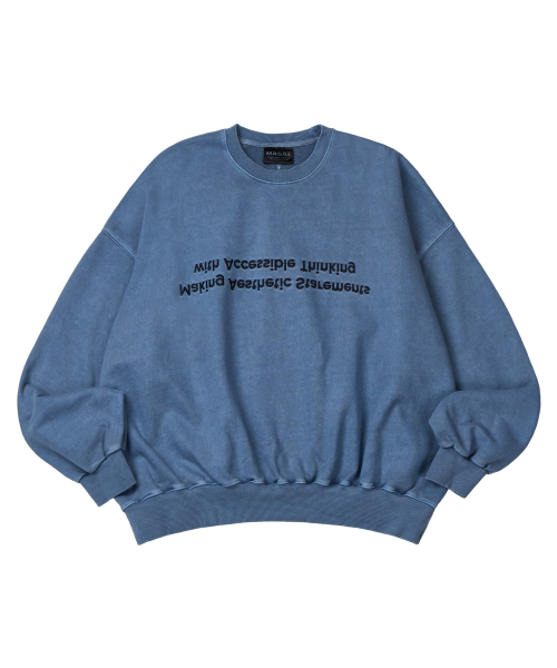 P.Basic cross Sweatshirt _ Smoke blue