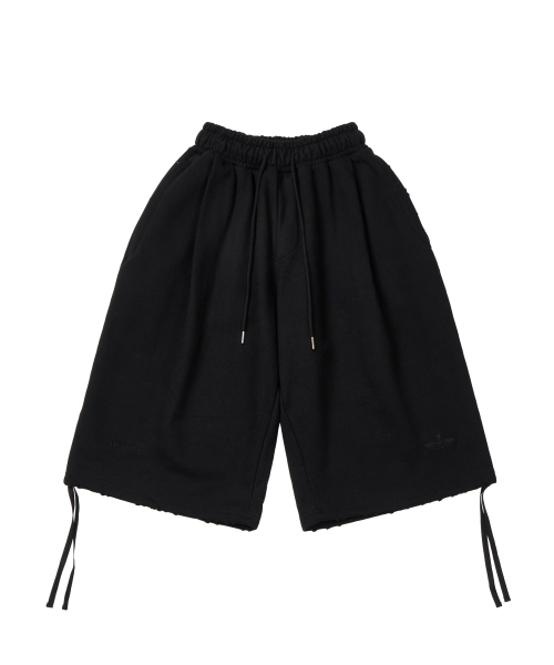 Basic cross bermuda Pants _ Black