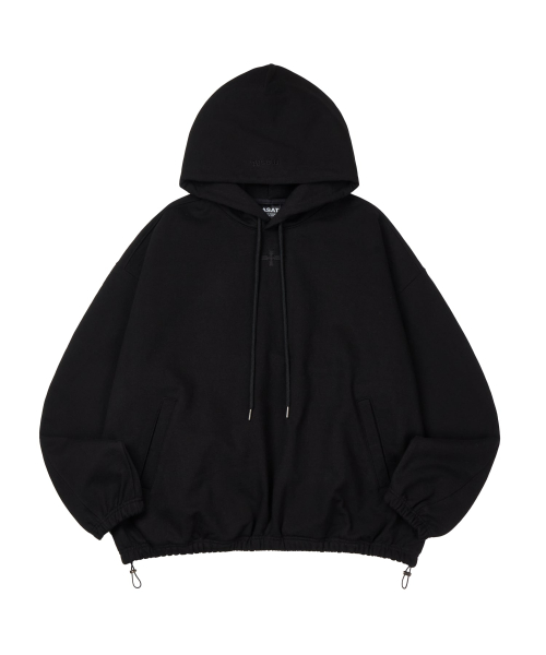 Cross String Hood _ Black
