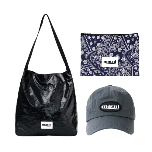 Комплект glossy shoulder bag & paisley узкий pouch & ball cap комплект