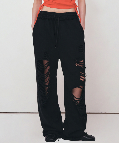 【NICK&NICOLE】 NICOLE VINTAGE DAMAGE SWEAT PANTS / 追跡付 닉앤니콜(NICK&NICOLE) NICOLE VINTAGE DAMAGE SWEAT