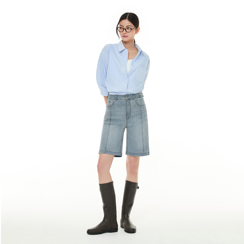 Шорты-бермуды из легкого денима Air Denim