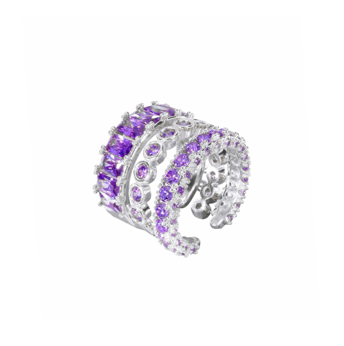 【BLACKPURPLE】23FW★ Two-way open ring ear cuff BLACKPURPLE】23FW☆ Two-way open ring ear cuff (BLACKPURPLE