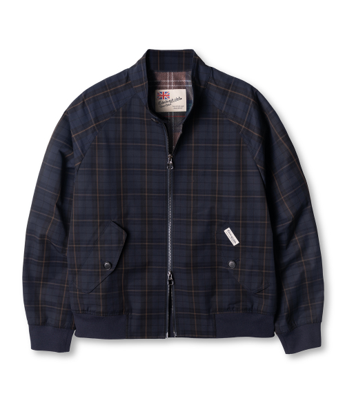 Tartan check harrington куртка (тёмно-синий)