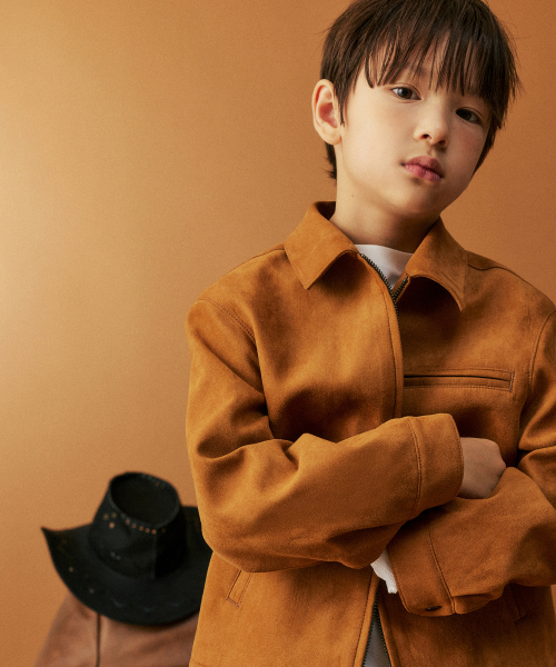 무신사 스탠다드 키즈() 신세틱 스웨이드 워크 재킷 [데저트 브라운] 상품 이미지