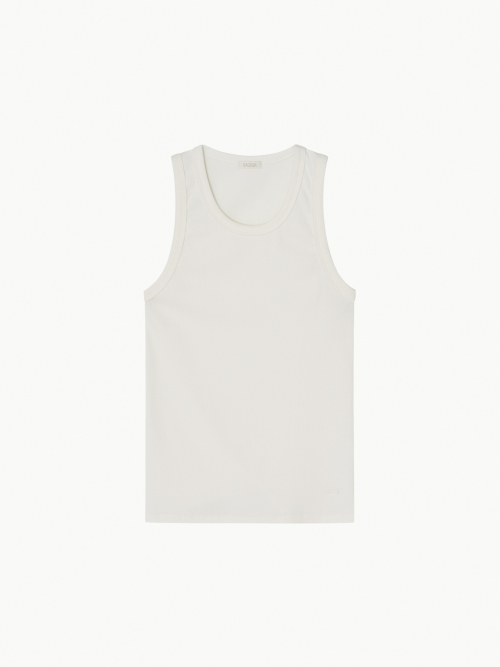 Men rib tank (ivory)