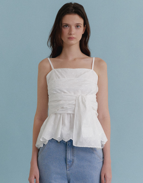 Floral wrap без рукавов (ivory)