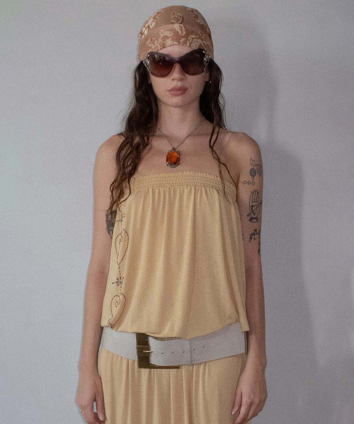 스컬프터(SCULPTOR) 2way Nymphs Tube Dress Beige - 사이즈
