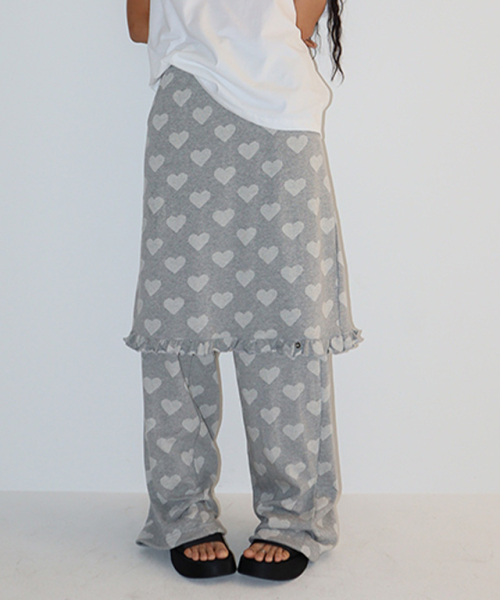 [RONRON] HEART DOT TRAINING SKIRT & PANTS / 追跡付 론론(RONRON) [SET] HEART DOT TRAINING SKIRT & PANTS - 사이즈