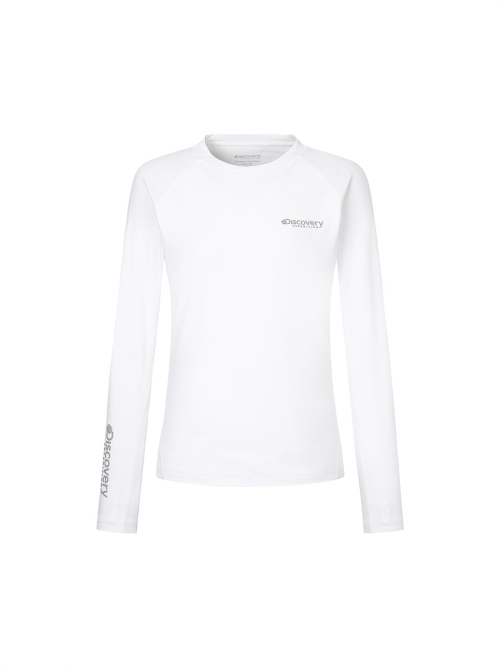 디스커버리 익스페디션() [무료반품] 프레시벤트 여성 에센셜 래쉬가드 (WHITE) 상품 이미지