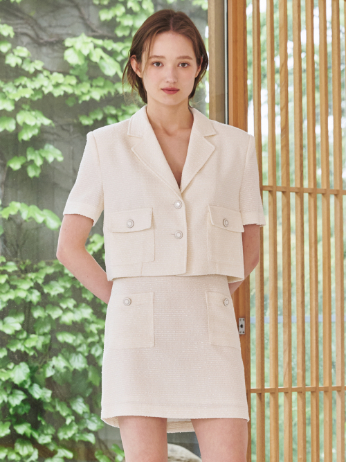 Летний твидовый костюм - Ivory / Summer Tweed Set-up - Ivory