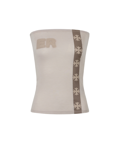 See Through Tube Top - Beige