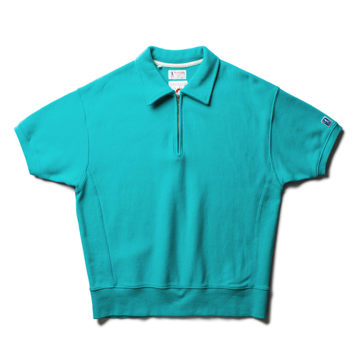 CLASSIC QUARTER ZIP H/S SWEATSHIRT [TURQUOISE BLUE]