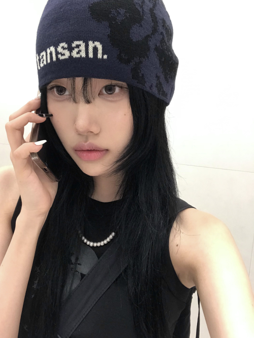탄산마그네슘() 자카드 엘 캐피탄 비니 네이비 상품 이미지