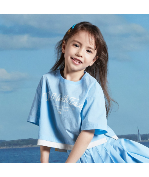 노스페이스 키즈() 걸즈 아이스데이 반팔 라운드 티 NT7UR17U_LBL 상품 이미지