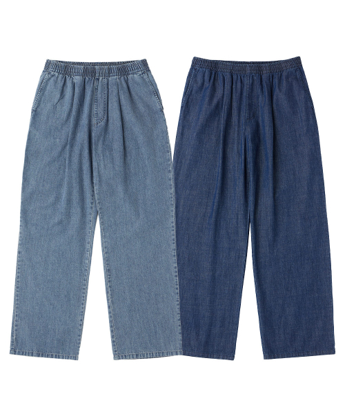 [2PACK] Linenlike Bendable Semi-wide Denim Pants (2COLOR)