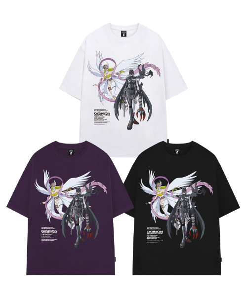 Оверсайз футболка Angewomon&LadyDevimon - 3COLOR