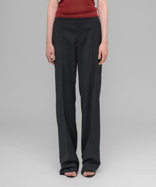 (W) Свободные брюки OFFICE ATTIRE LOOSE CUT SUIT TROUSERS Black