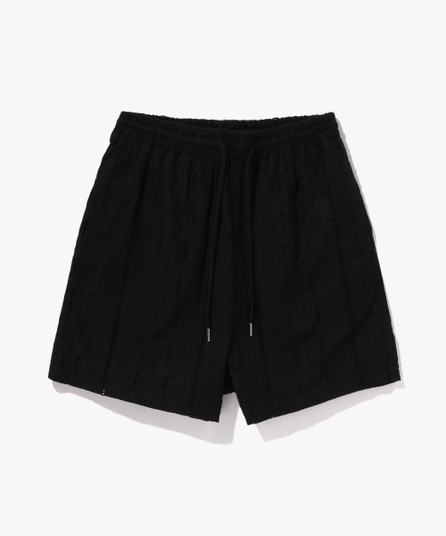 Свободные шорты с вышивкой (M) BLACK