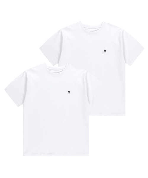 ★AAKAM★ 2PACK Fitted Half Top White 아캄(AAKAM) [2PACK] Fitted Half Top (White) - 사이즈 & 후기