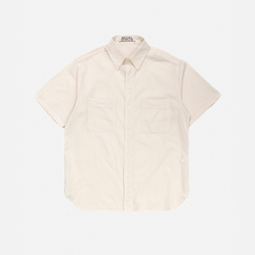 US Type Chambray Shirt (50s Model) Short Sleeve - Natural