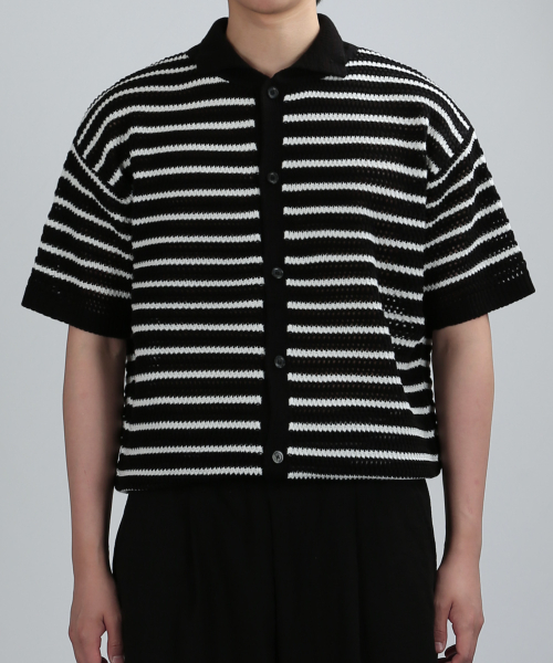 STR SUMMER CARDIGAN (BLACK/WHITE)