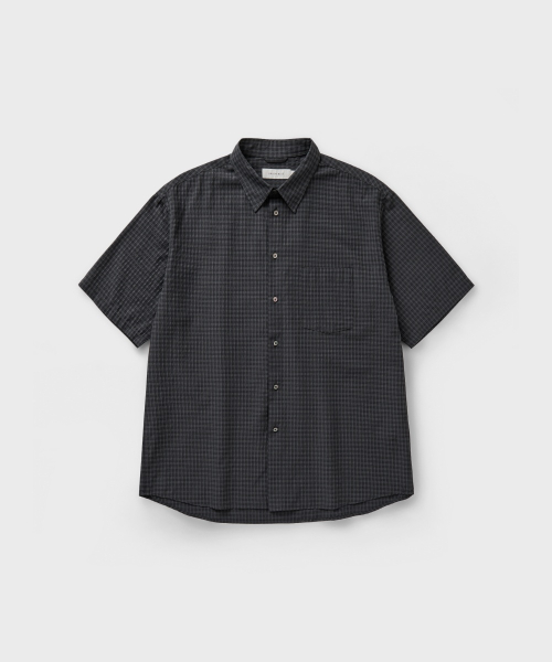SMALL CHECK SUNDAY SHIRT [CHARCOAL BLACK]